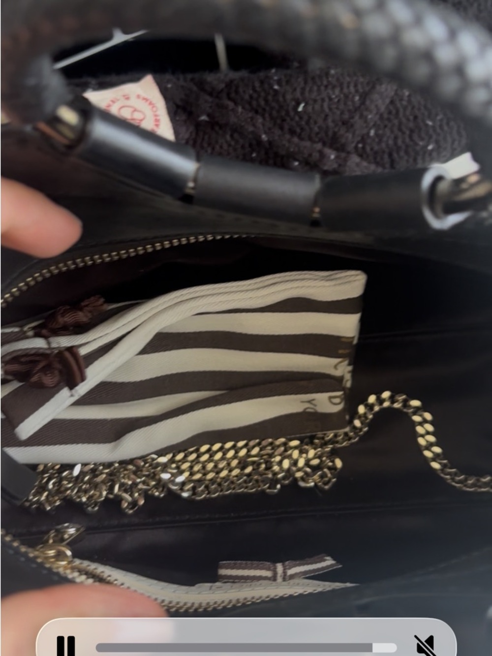 henri bendel Black Leather Ring-Handle Satchel with Gold Hardware - Picture 14 of 14